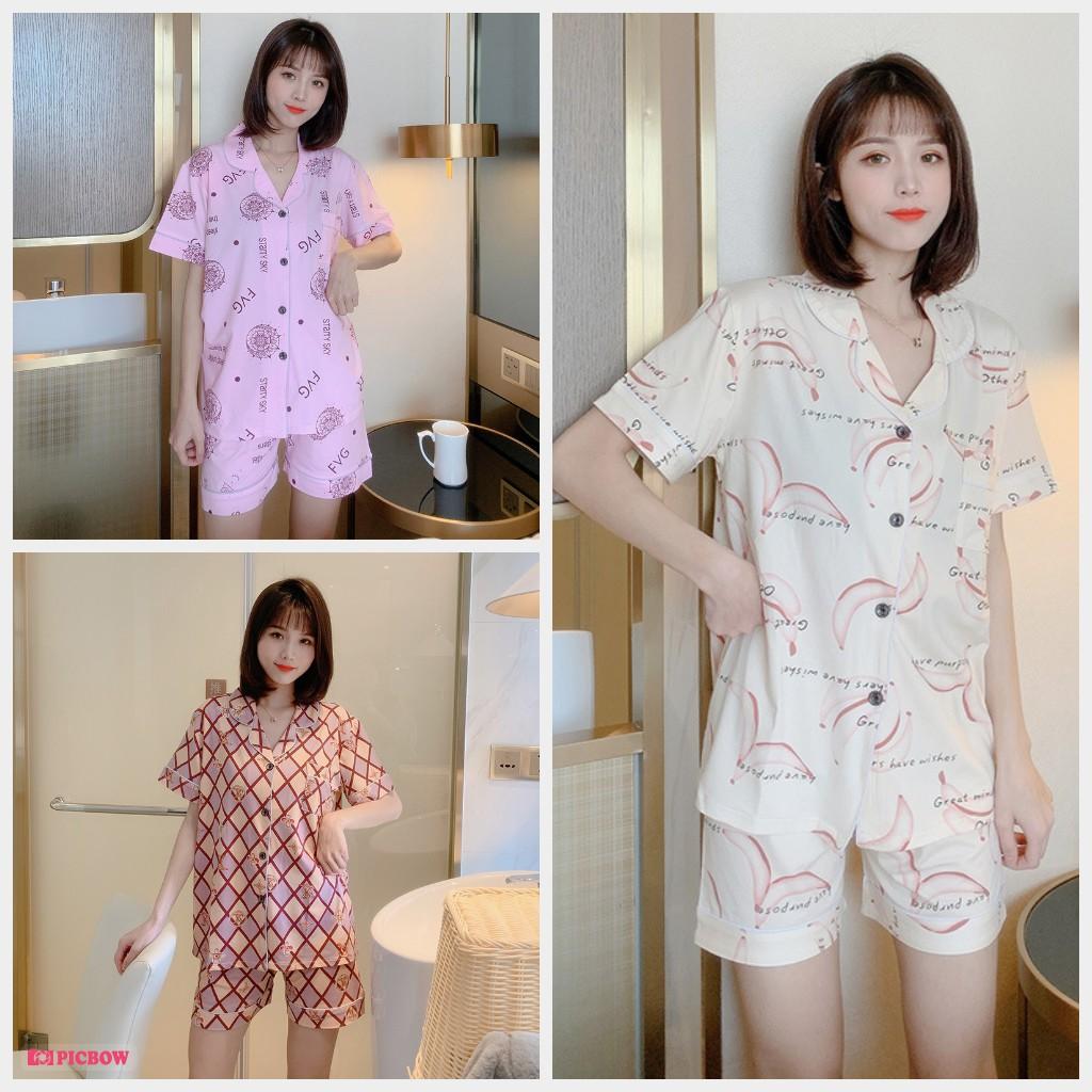 Đồ Bộ Pijama Cộc Mặc Nhà, Bộ Ngủ Nữ Cộc Nhiều Màu Dễ Thương CCCP11