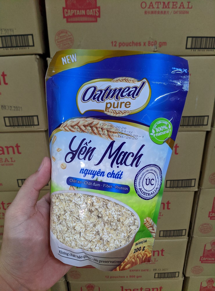 Yến mạch úc nguyên chất Oatmeal Pure cán vảy