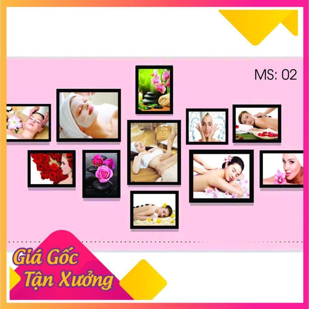 BỘ 11 TRANH DECAL TẤM CỨNG DÁN TRANG TRÍ SPA + NAIL + TÓC + PHUN XĂM