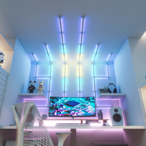 Đèn LED RGB lắp ghép thông minh Nanoleaf Lines Squared 3 thanh đèn
