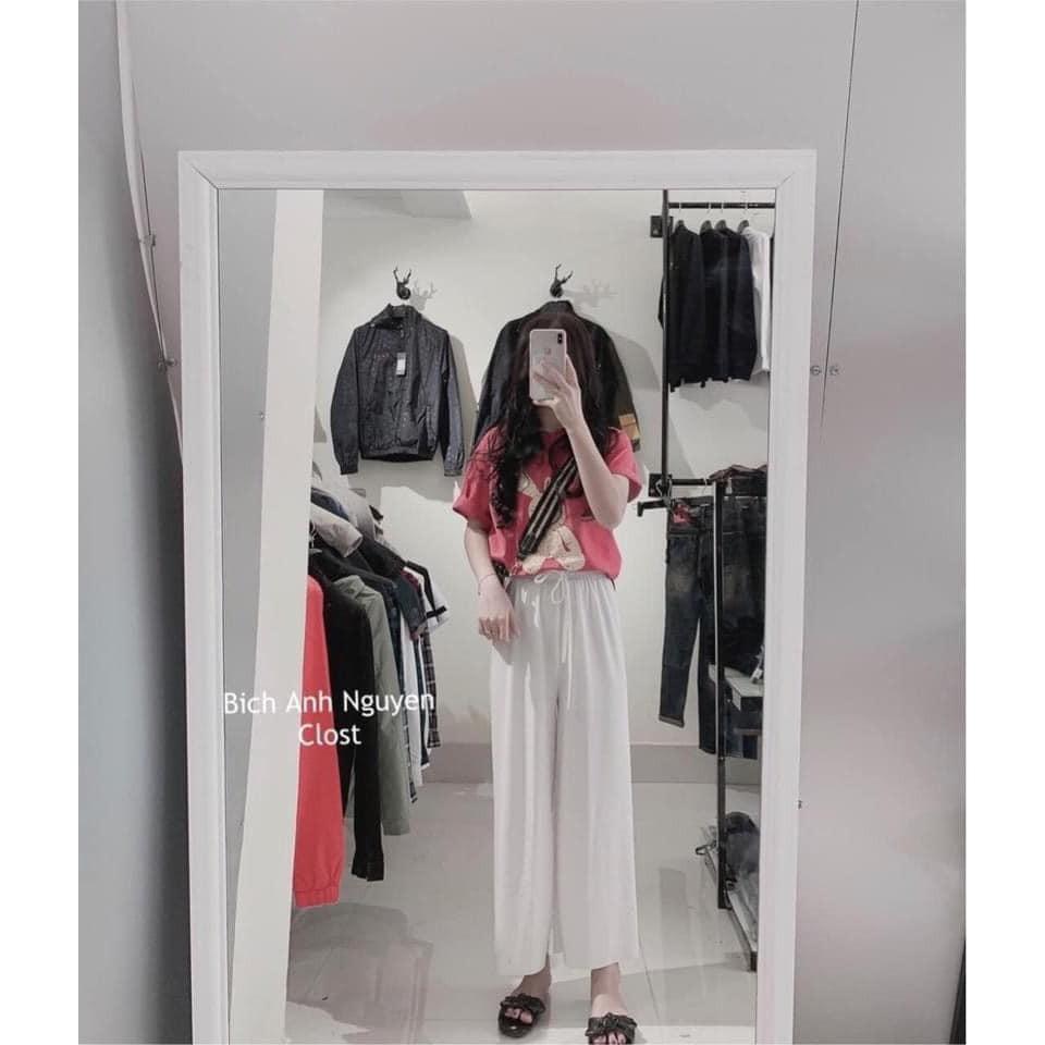 quần suông ống rộng chất tăm siêu hót