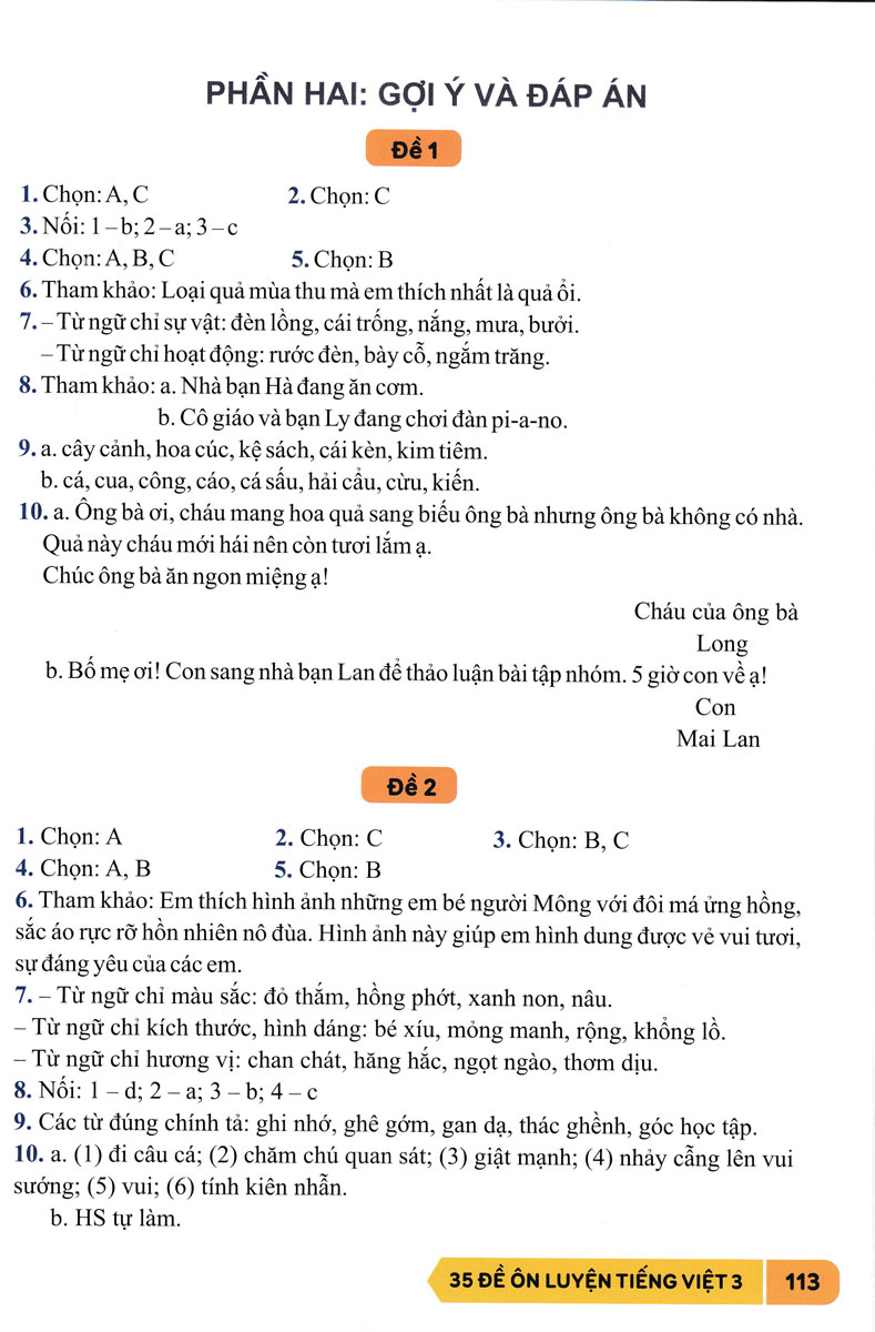 ND - 35 Đề Ôn Luyện Tiếng Việt 3 (Biên Soạn Theo Chương Trình GDPT Mới)