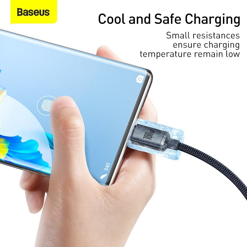 Cáp Sạc Siêu Nhanh Baseus Crystal Shine Series Fast Charging USB to Type-C 100W (Supercharge 5A &amp; Data Cable) - Hàng Chính Hãng