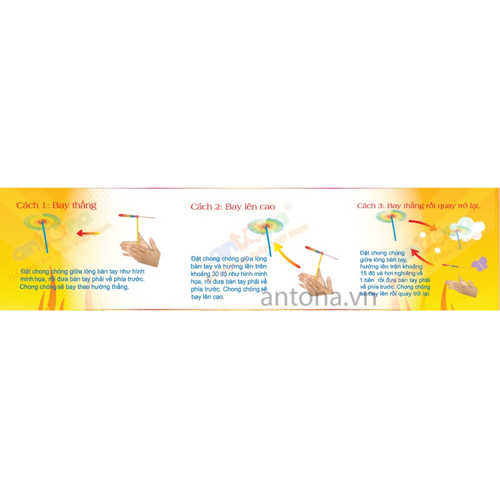 Chong chóng cầu vồng Antona hộp 5 cái No.155