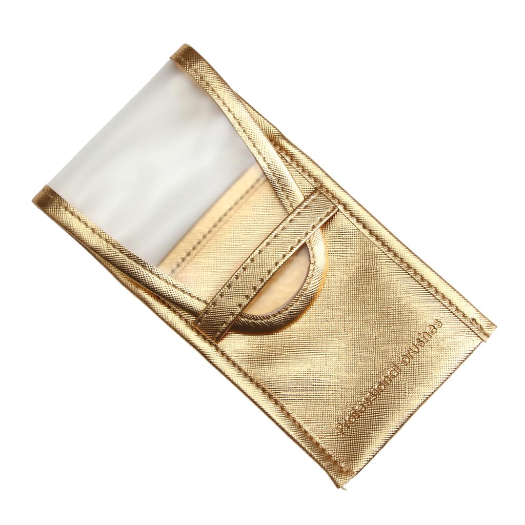 Matte PU Leather Makeup Brushes Organizer Bag Portable Eyeliner Pen Holder