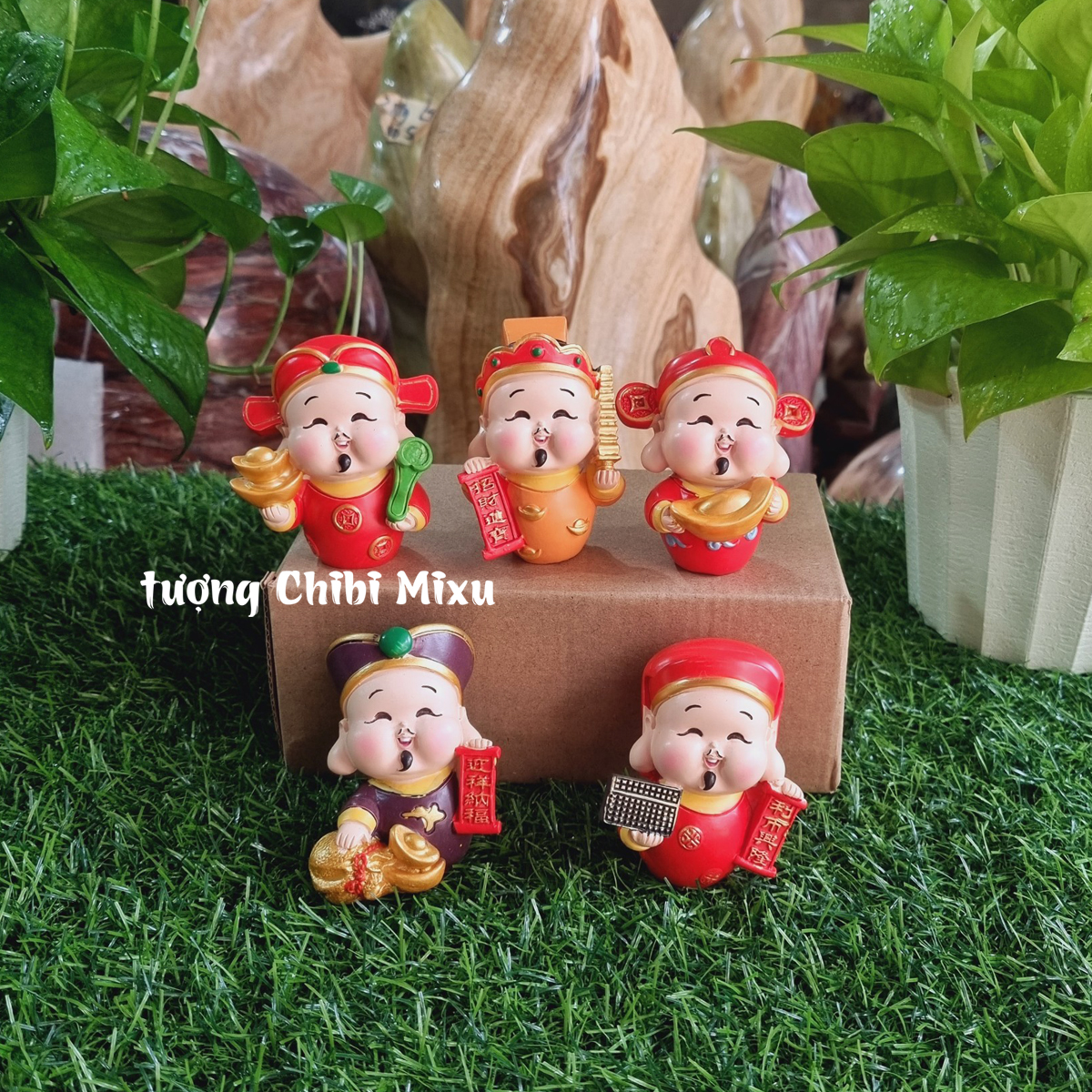 Bộ 05 tượng Ngũ Tài 7cm cao cấp