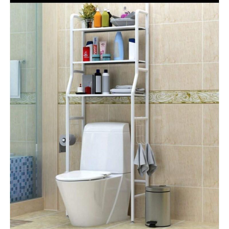 Kệ bồn cầu 3 tầng để sau bồn cầu, kệ nhà vệ sinh trên toilet, Kệ nhà tắm đa năng tiện lợi