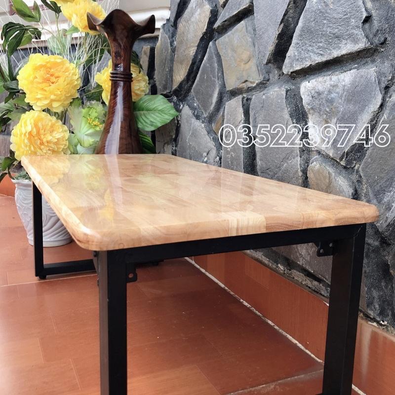 Bàn ngồi bệt gỗ cao su giá tại xưởng mặt bàn bo cạnh, bo gốc