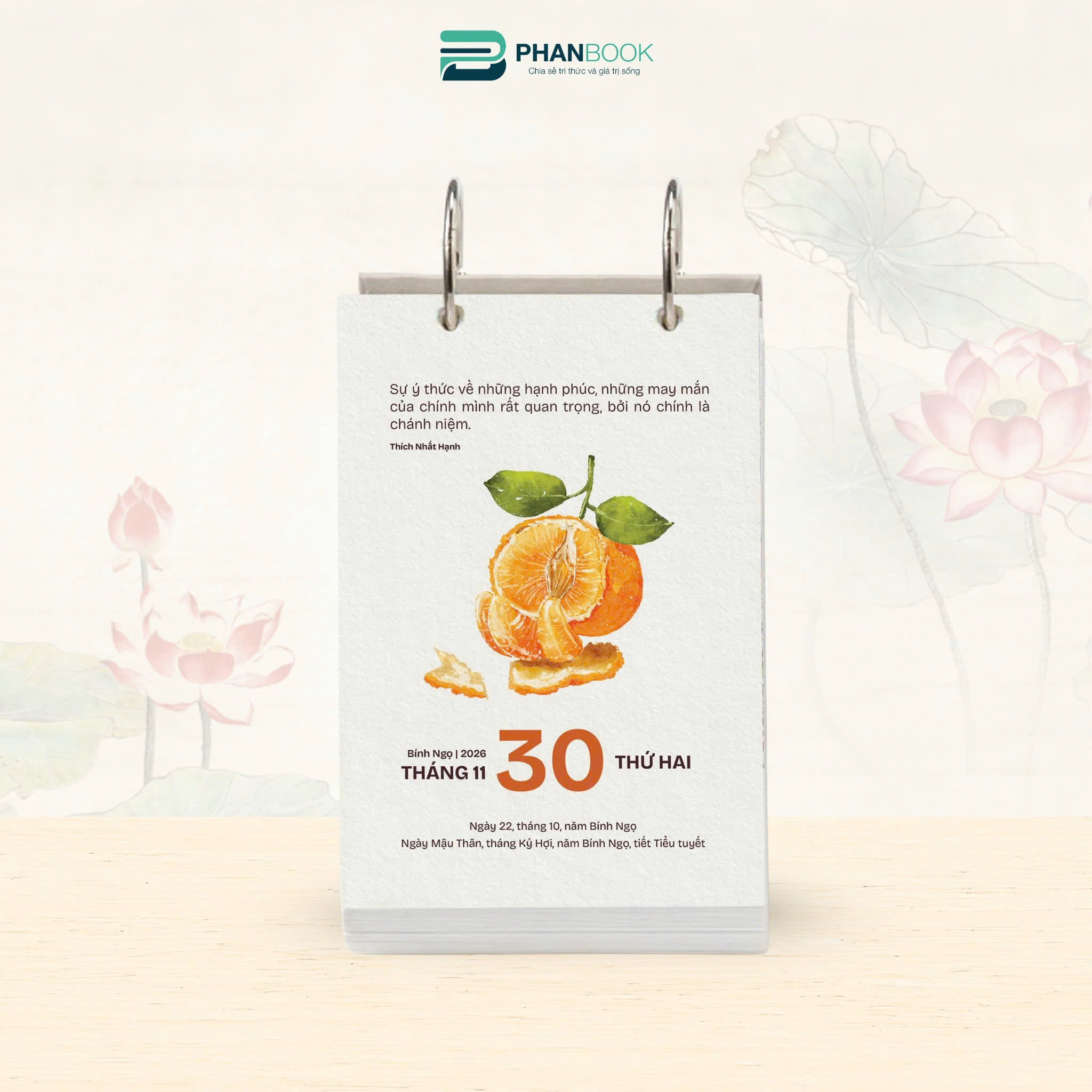 Lịch Bàn 2026 - 365 Ngày Lòng Đất Nở Hoa Trời - Thích Nhất Hạnh