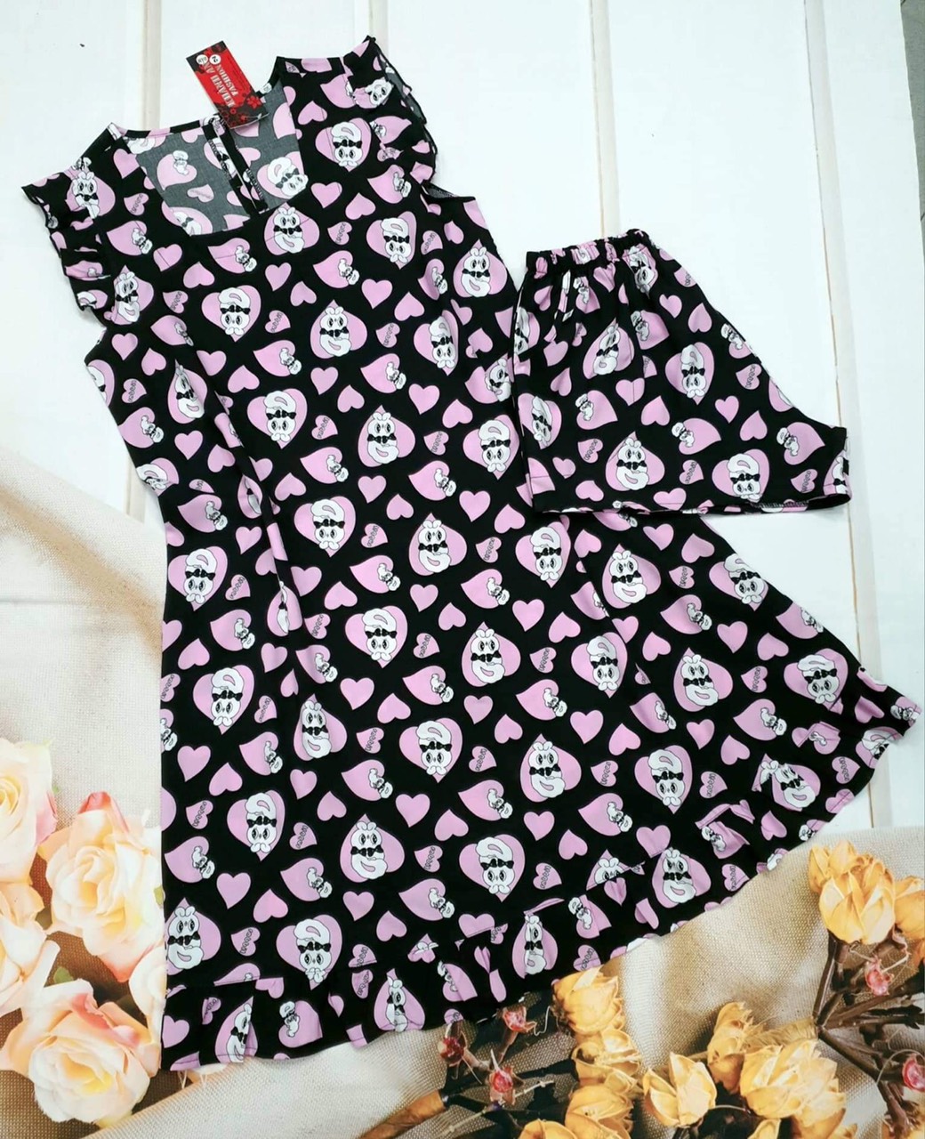 Đầm Nữ Mặc Nhà Shop Khánh An, Đầm Tole 2 Da Bigsize Kèm Quần Đùi Mặc Trong, Màu Số 12