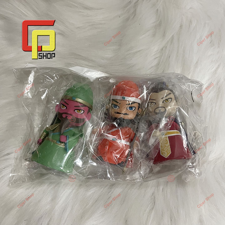 Mô hình Lưu Bị - Quan Vũ - Trương Phi Chibi - Mô hình Tam Quốc - Mini Figure