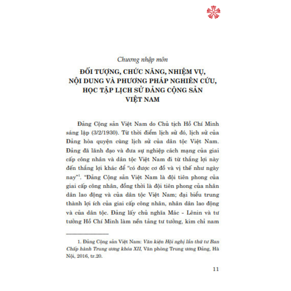 Giáo trình lịch sử Đảng Cộng Sản Việt Nam (Dành cho bậc đại học hệ chuyên lý luận chính trị)