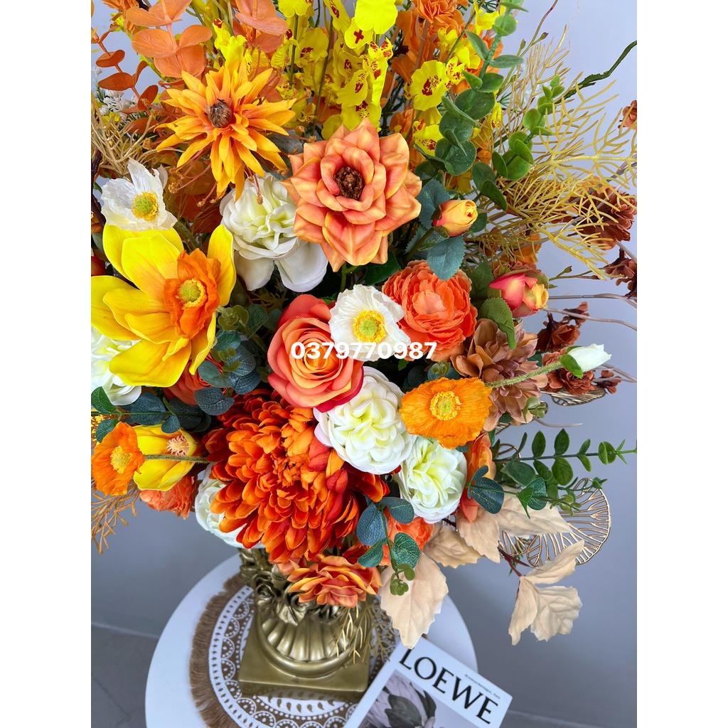 Bình hoa lụa-hoa decor đẹp