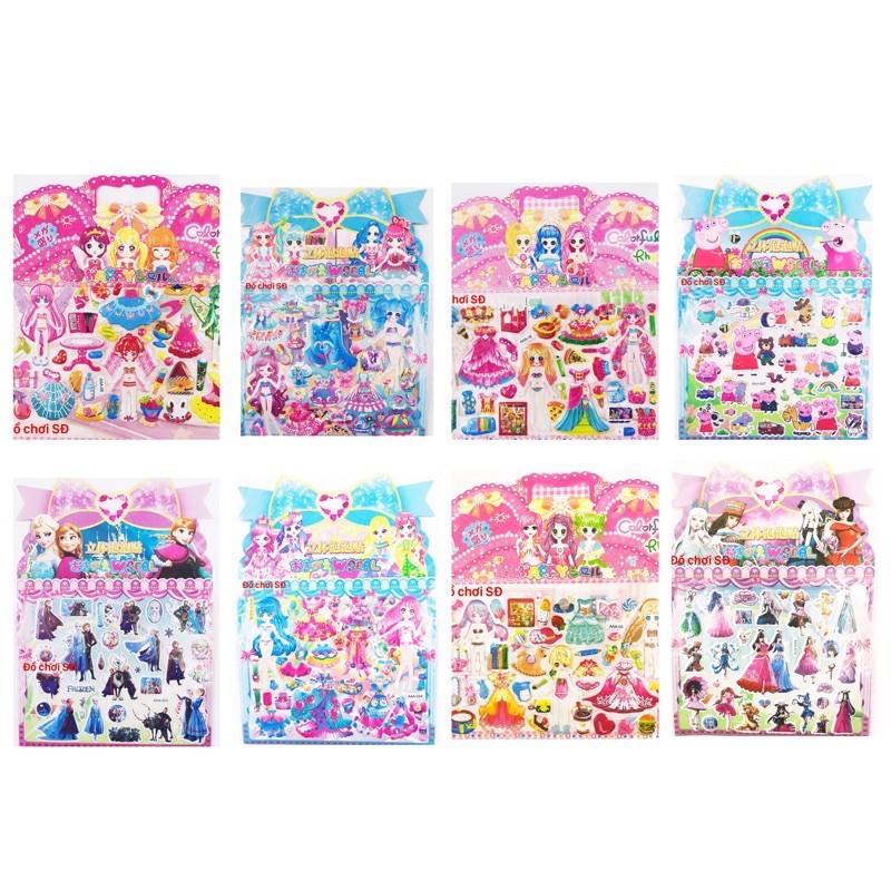 Hình dán nổi 3D - combo 10 tấm khác nhau