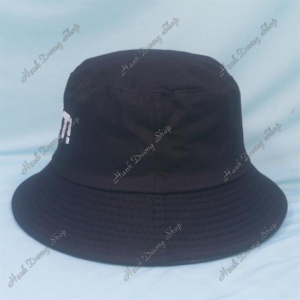 Nón tai bèo mũ bucket vành nhỏ thêu chữ Mệt - Đen