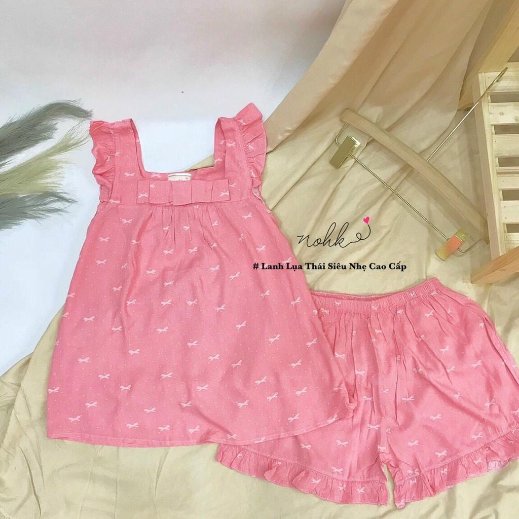 Set áo dây quần đùi chất lanh đũi mát lạnh