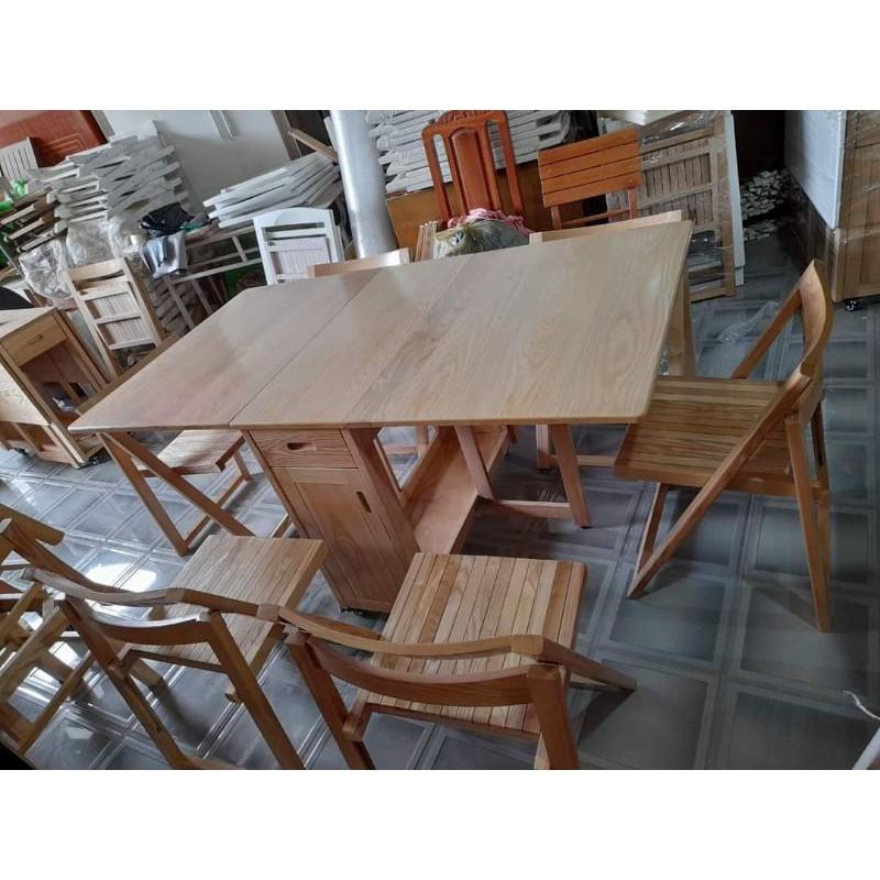 Bộ Bàn Ghế Ăn Thông Minh Làm Bằng Gỗ Sồi 100%