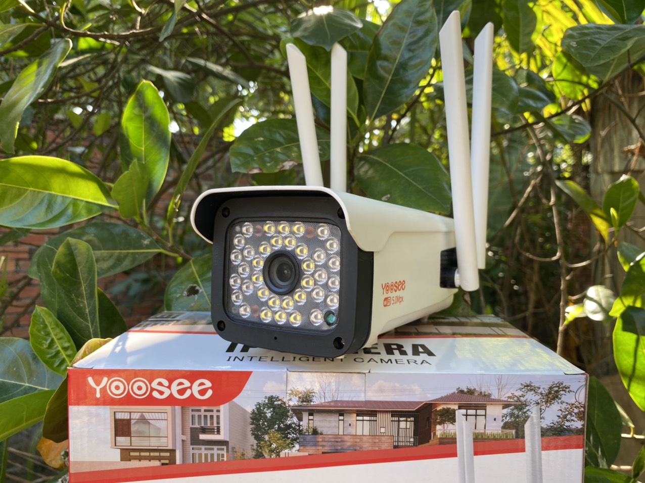 camera wifi yoosee ngoài trời 1080p 4 râu kèm thẻ 64gb - camera ip yoosee 3.0mp ngoài trời chống nước có mầu ban đêm - hàng nhập khẩu