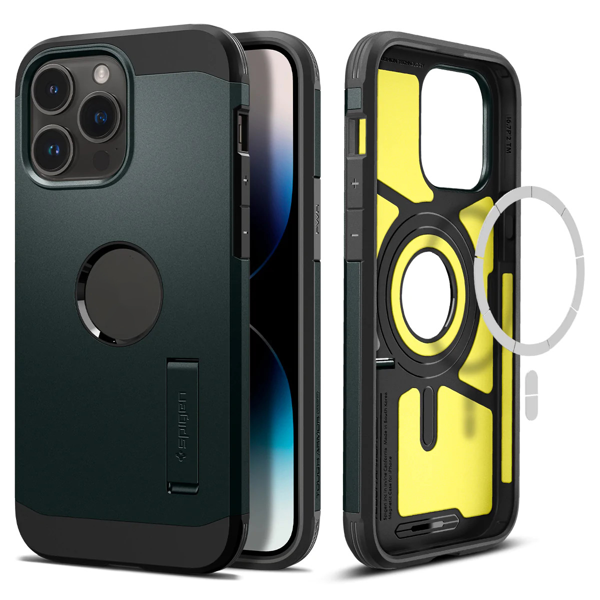 Ốp lưng Spigen Tough Armor Magfit cho iPhone 14 Pro Max - Thiết kế mỏng nhẹ, chống sốc, hỗ trợ sạc không dây, chống bẩn, viền camera cao - Hàng chính hãng