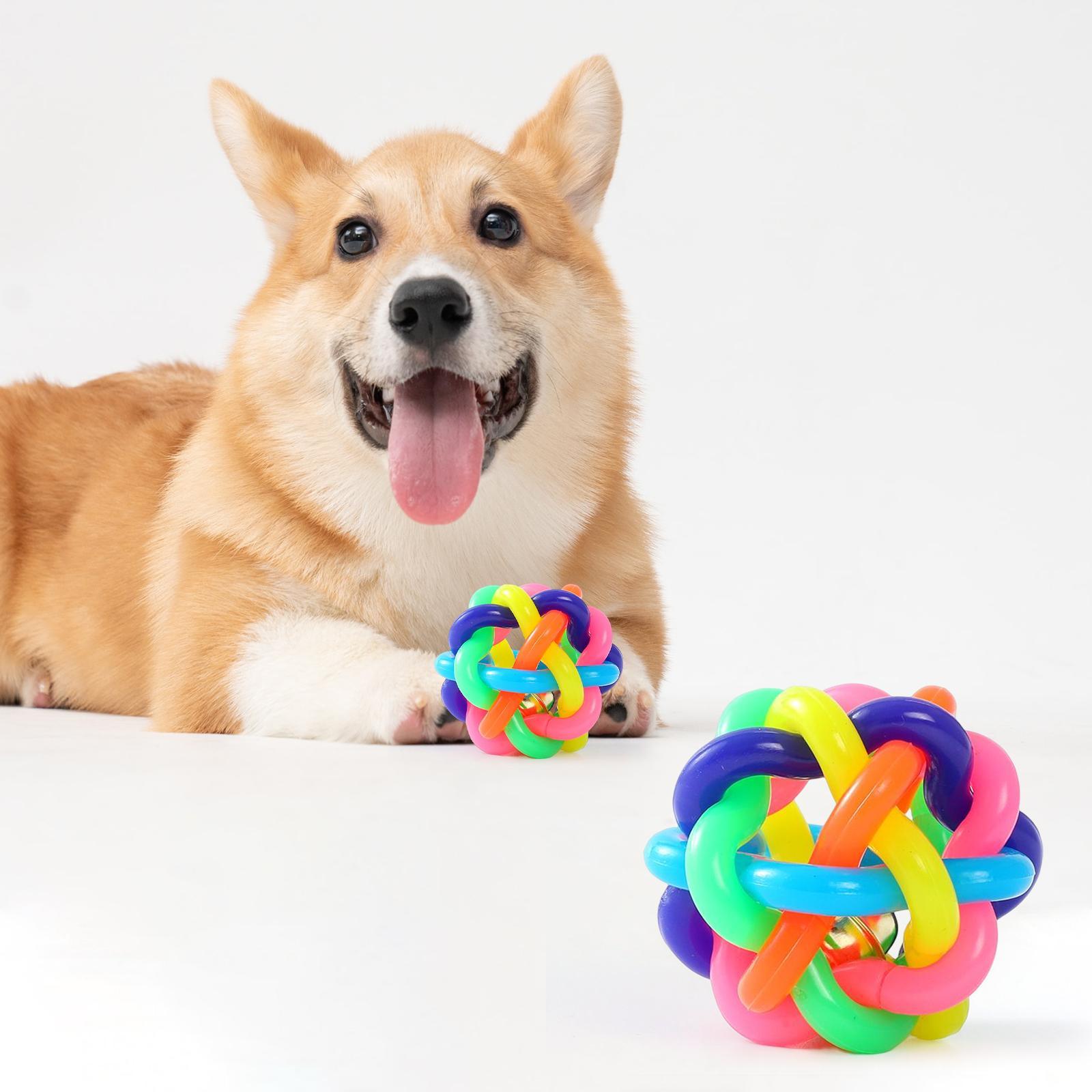2Pcs Rubber Balls Chewing Exercise Kitten Interactive Dog Toys