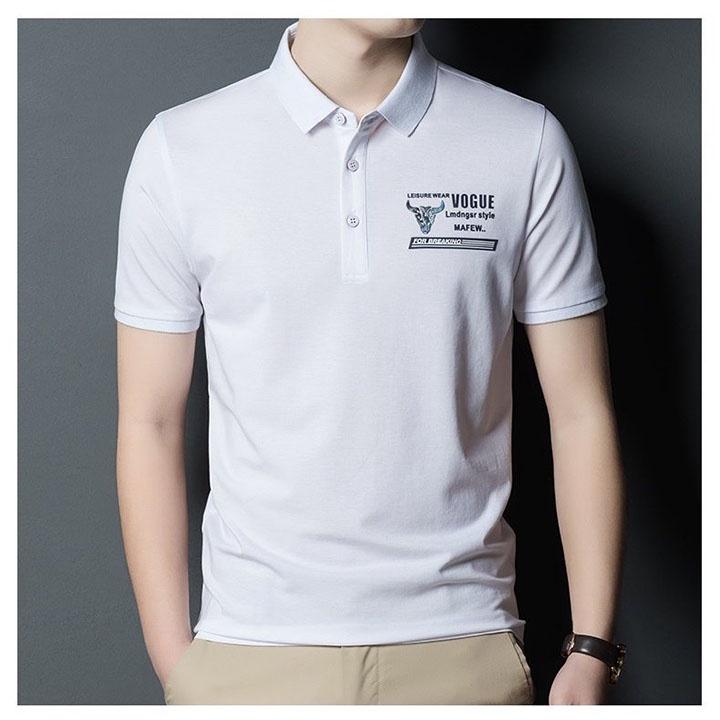 Áo thun polo nam có cổ tay ngắn vải thun cotton cao cấp thêu họa tiết skymen Fashion - ATN03