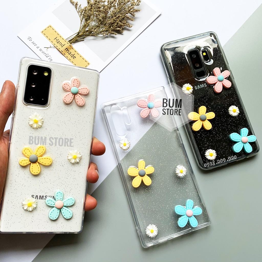 Ốp lưng dẻo hoa nổi cho Samsung galaxy Note 20 Ultra / Note 20 / Note 10 plus / Note 10 / S10 plus / Note 9