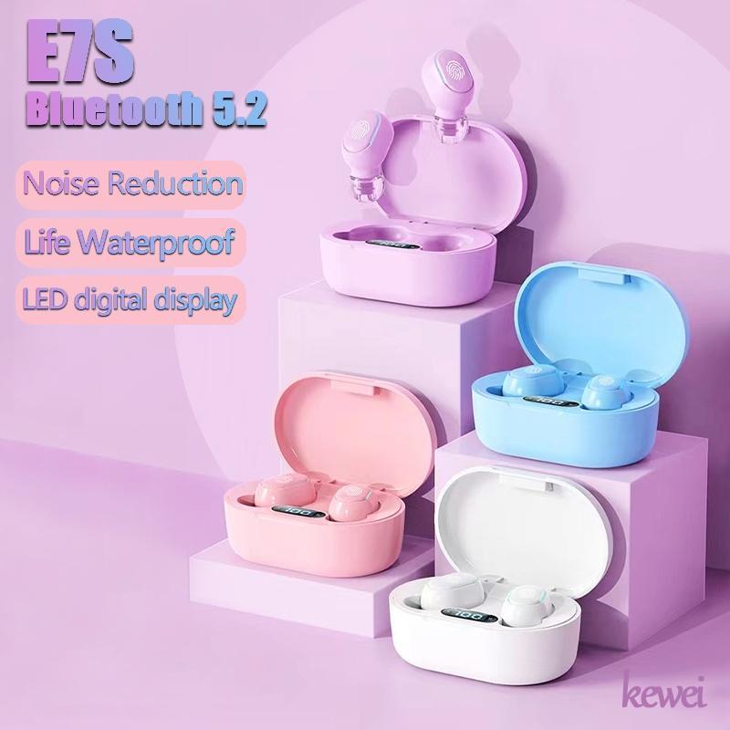 Tai Nghe Nhét Tai E7S Bluetooth 5.0 Không Dây Chống Nước Có Micro Âm Thanh Nổi HiFi Cho iPhone Xiaomi Android