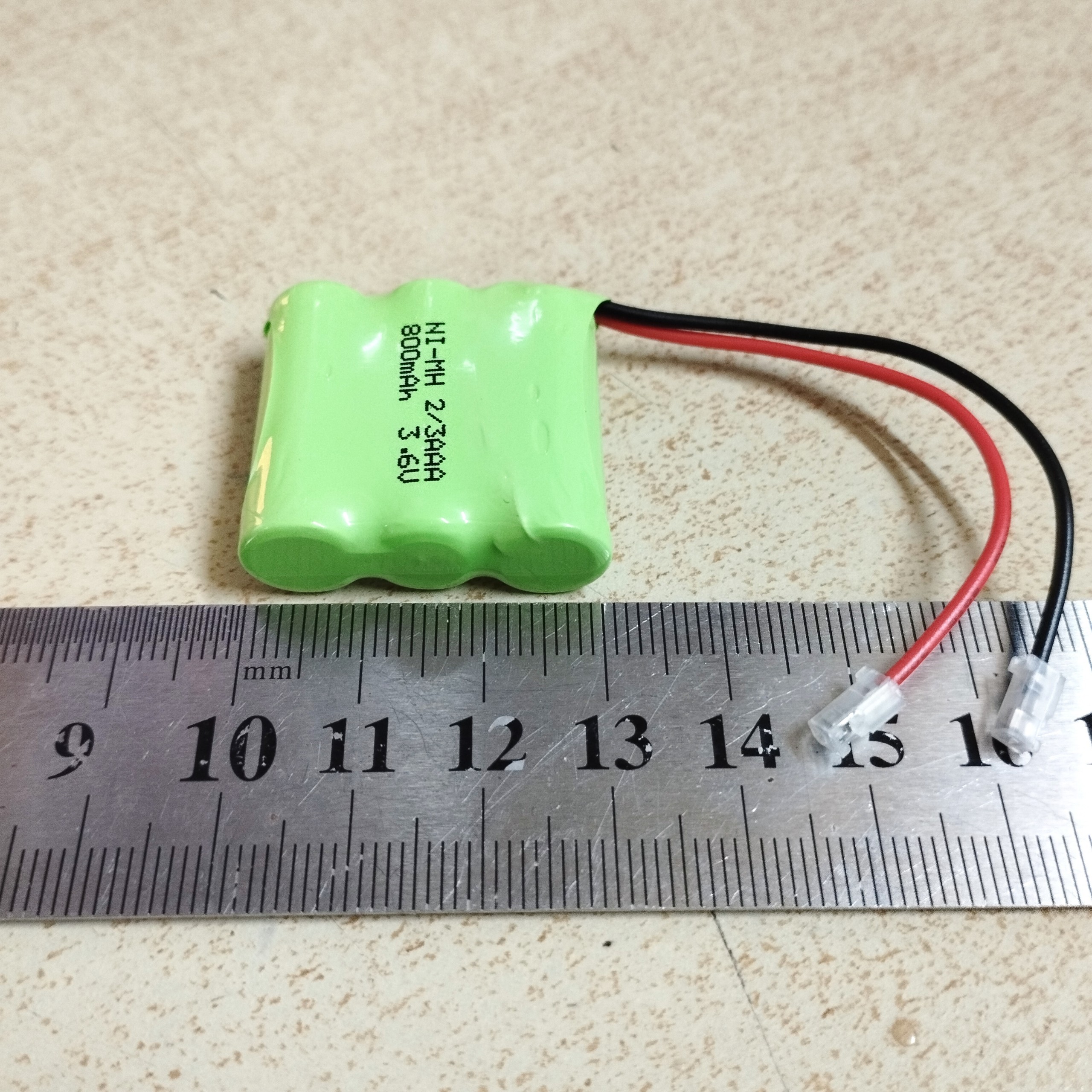 Pin sạc 3.6V dung lượng 800mAh loại ngắn 2/3AAA