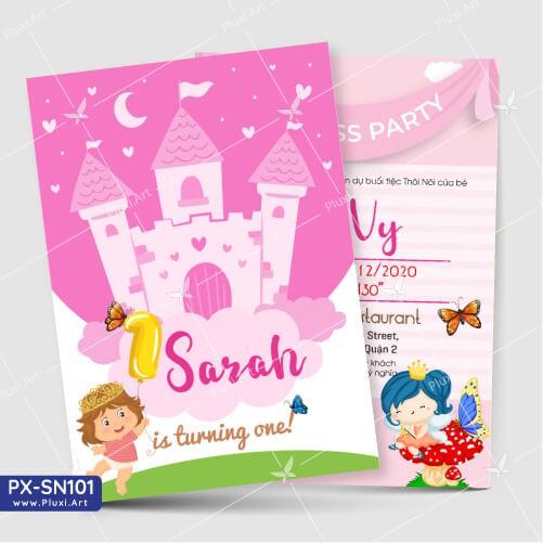 Thiệp thôi nôi – sinh nhật theo yêu cầu Pluxi