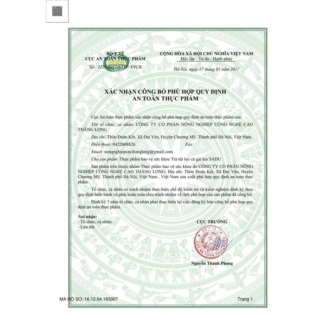 TRÀ TÚI LỌC- CÀ GAI LEO SADU 150gr