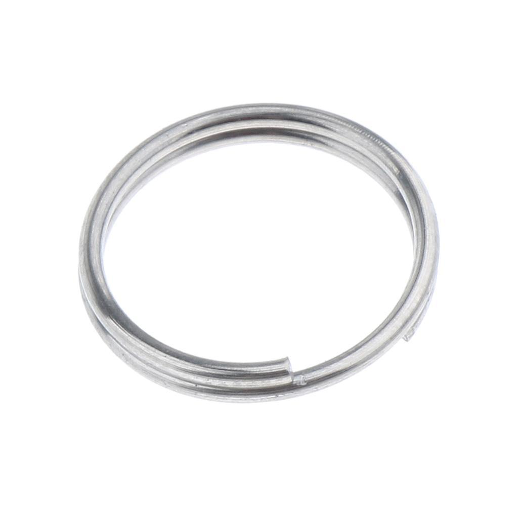 5pcs Titanium Keychain Split Ring Keyring Holder Hanging Loop