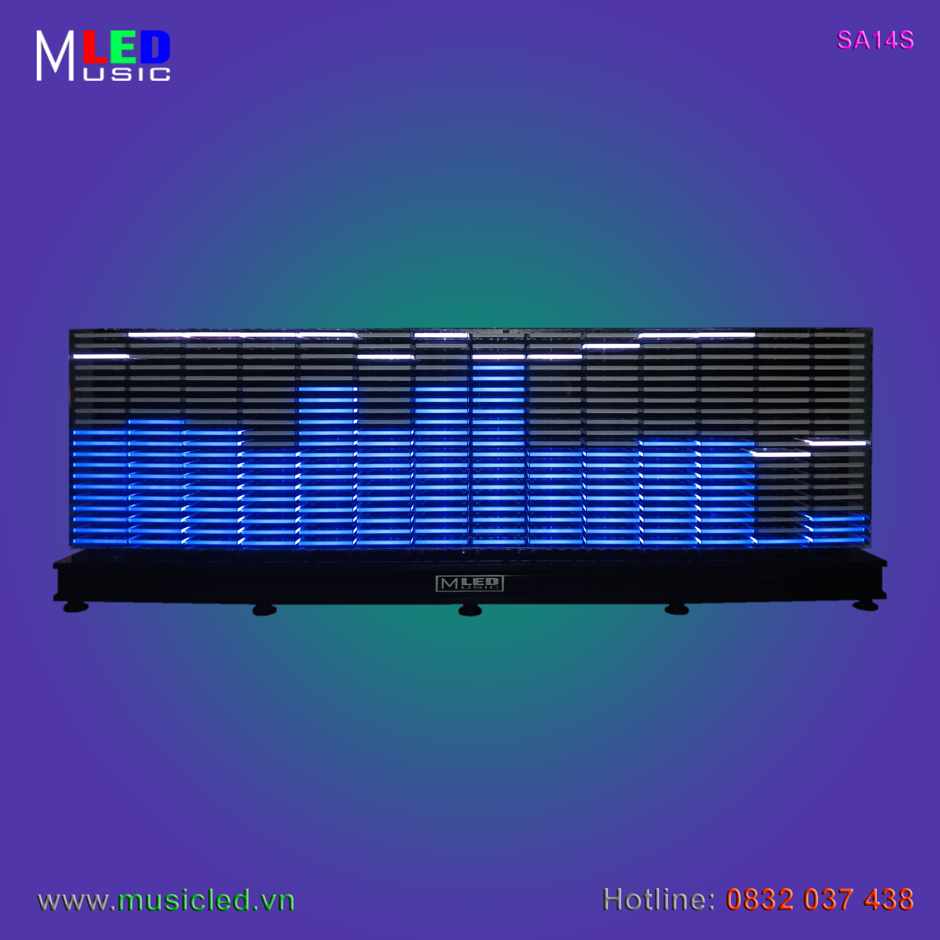 Dàn đèn Music LED nháy theo tần số nhạc 14 cột để bàn