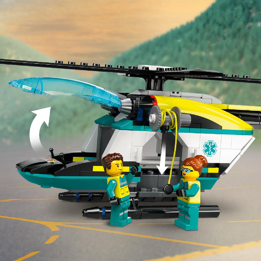 Hình ảnh Đồ Chơi Lắp Ráp Trực Thăng Cấp Cứu Chuyên Dụng LEGO CITY 60405 (226 chi tiết)