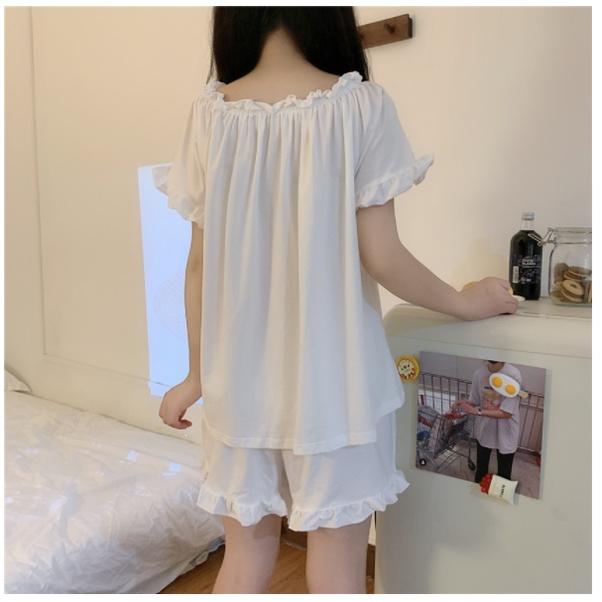 Đồ bộ mặc nhà mùa hè dễ thương quần ngắn trắng BK01