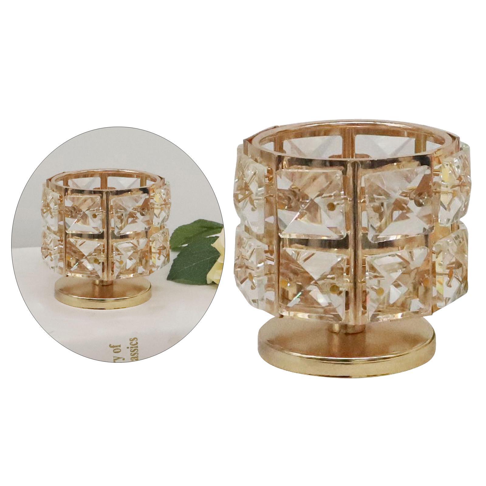 3x Crystal Tealight Candle Holder Wedding Table Centerpiece