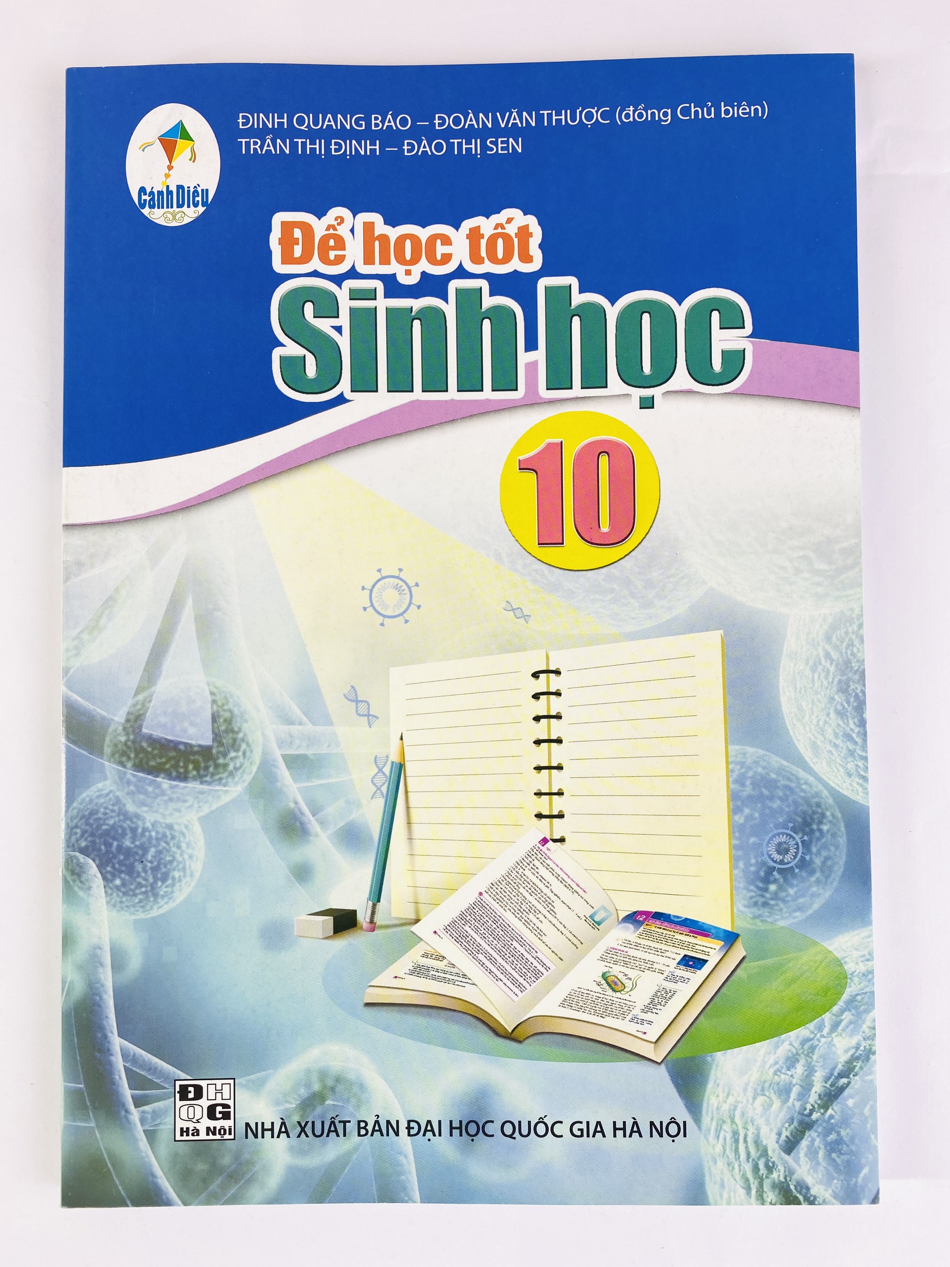 Sách - Để học tốt Hoá học 10 Cánh Diều và 2 tập giấy kiểm tra kẻ ngang vỏ xanh
