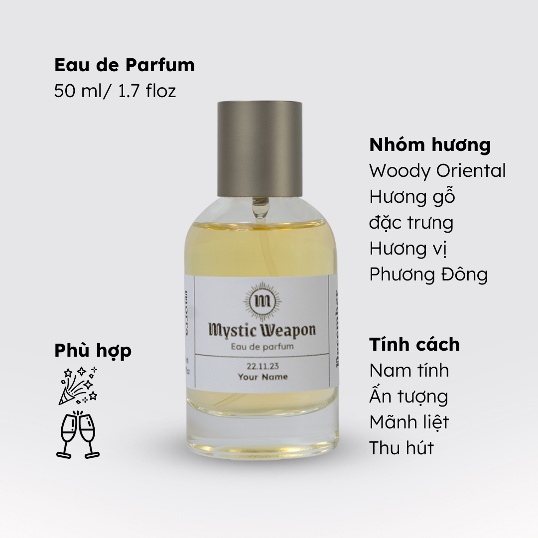 Nước hoa nam nữ Morra No.27 (Mystic Weapon) nguyên liệu nhập Pháp hương gỗ và thảo mộc ấn tượng, mãnh liệt, thu hút lưu hương thơm lâu - dạng xịt 50ml