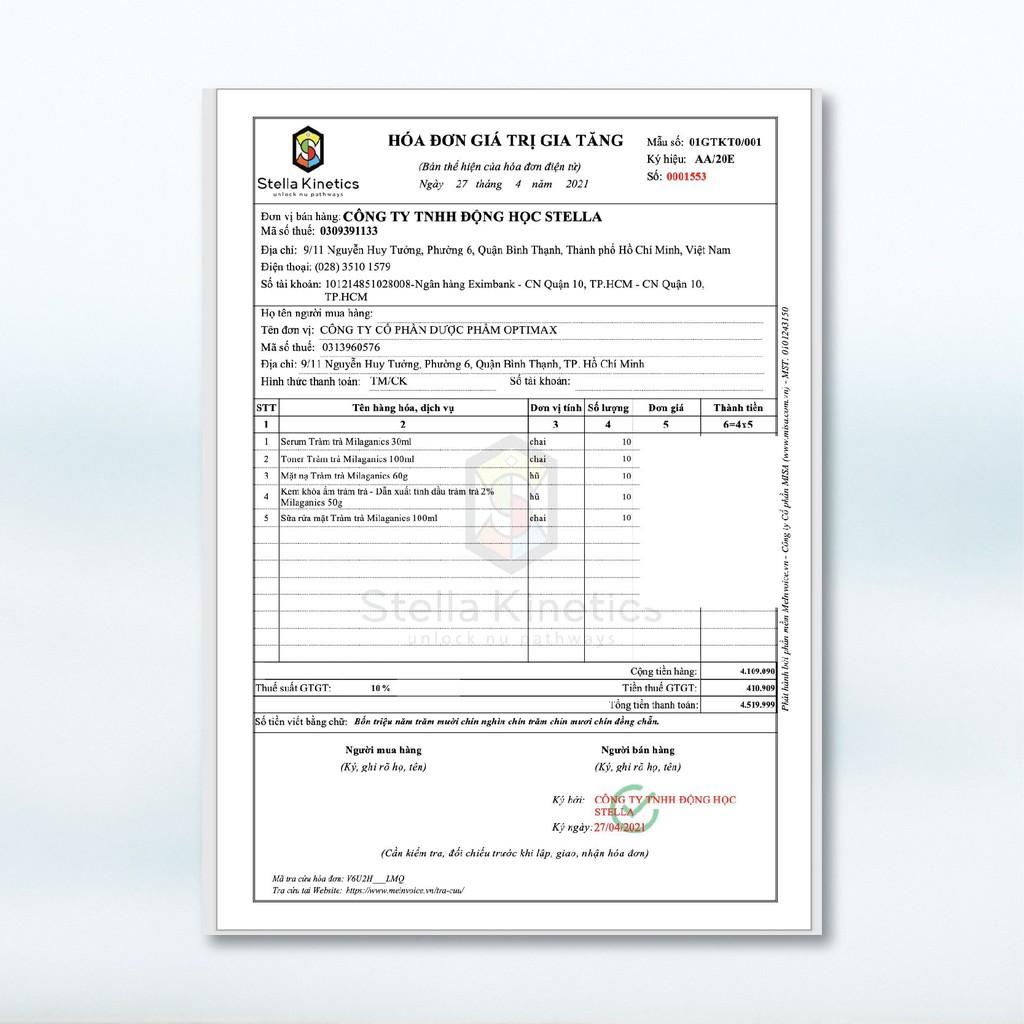 Kem Khóa Ẩm Tràm Trà Ngăn Ngừa Mụn Viêm & Dưỡng Ẩm Dành Cho Da Mụn - Dẫn Xuất Tinh Dầu Tràm Trà 2% MILAGANICS 50gr