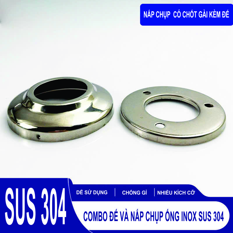 Combo Đế Và Nắp Chụp Kibath Inox 304 KB-983