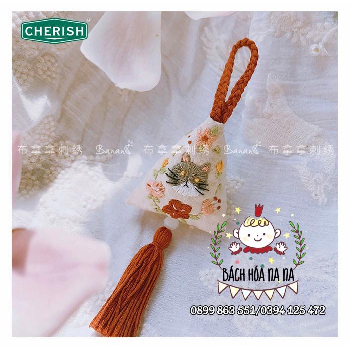 Bộ Kit gói nguyên liệu tự thêu handmade Túi thơm BÁNH Ú - MÈO MAY MẮN DIY May vá khéo tay CÓ NHÂN THƠM - Bách hóa Na na