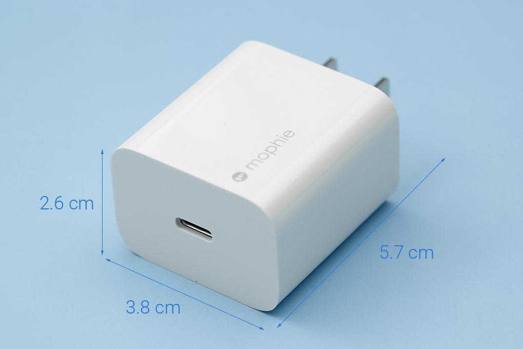 Adapter Sạc Type C PD 20W Mophie Trắng - Hàng chính hãng