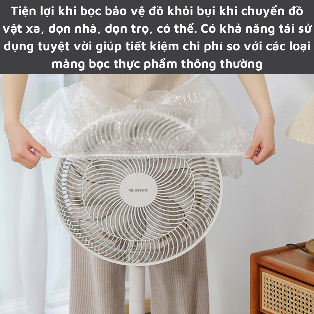 TÚI 50C MÀNG BỌC PE CHỐNG BỤI BẢO VỆ ĐỒ DÙNG, ĐỒ GIA DỤNG ĐA NĂNG KT 60*70cm
