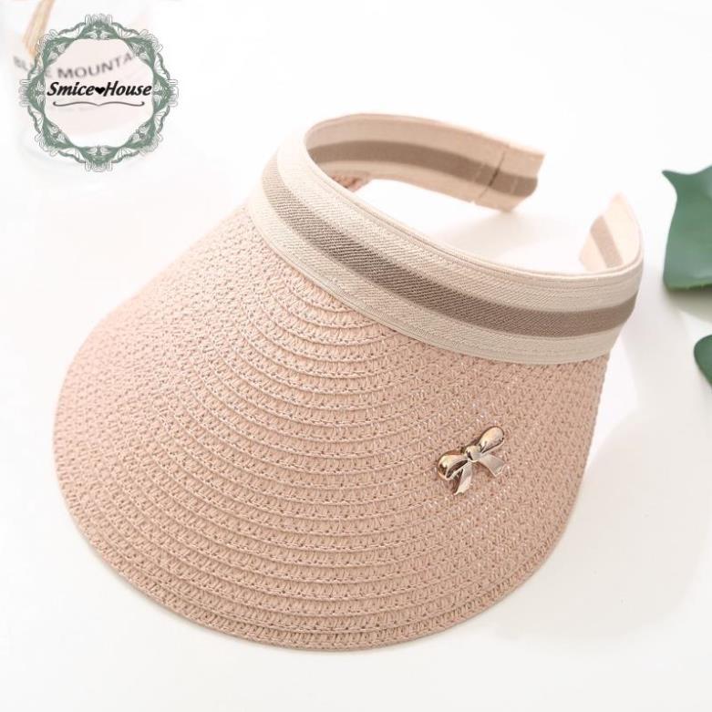 Nón Cói Visor Rộng Vành nửa đầu chống nắng Phong Cách Hàn Quốc Dành Cho Nữ đi biển đi chơi - Smice House