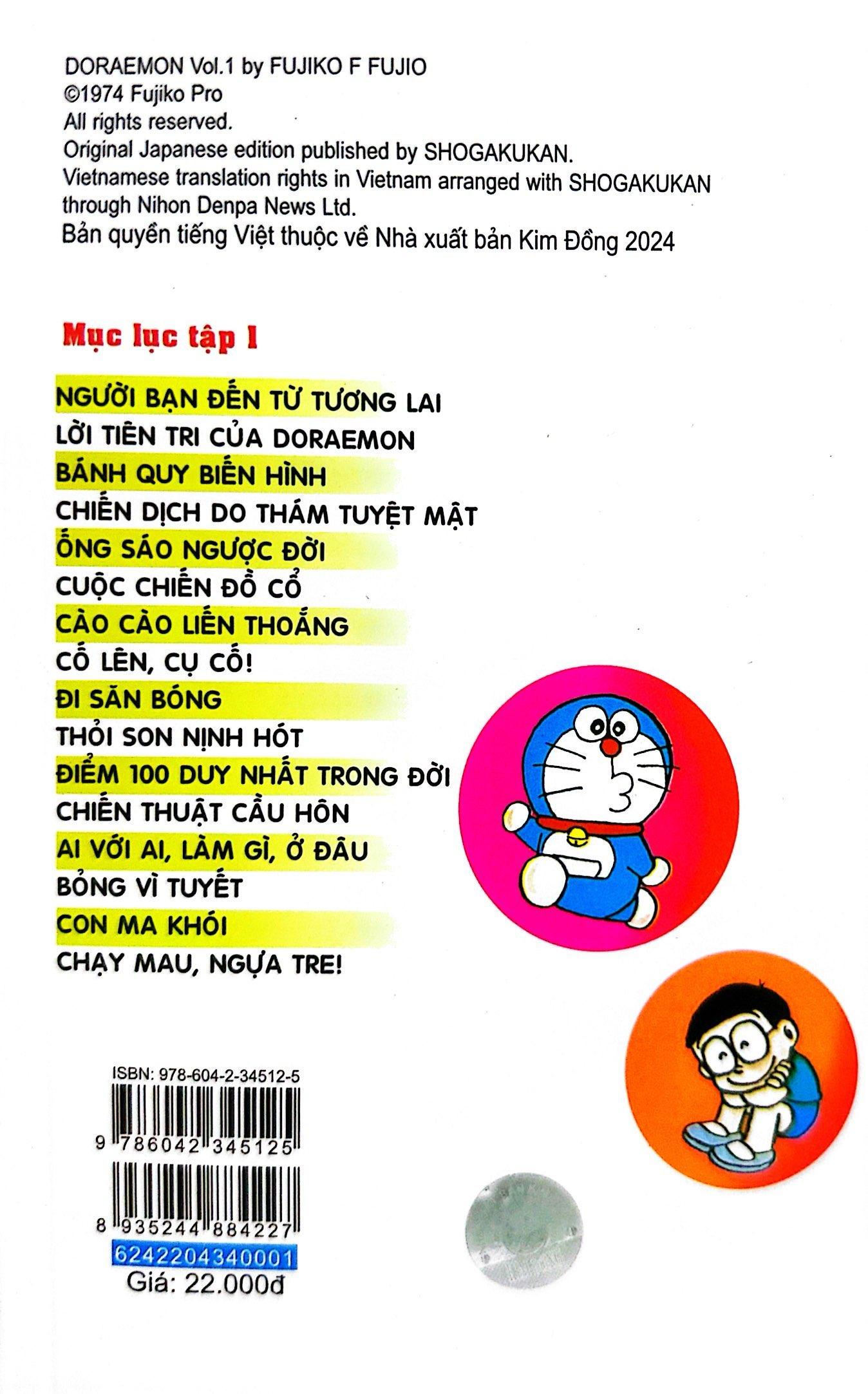 Doraemon - Chú Mèo Máy Đến Từ Tương Lai Tập 1 (Tái Bản 2023)