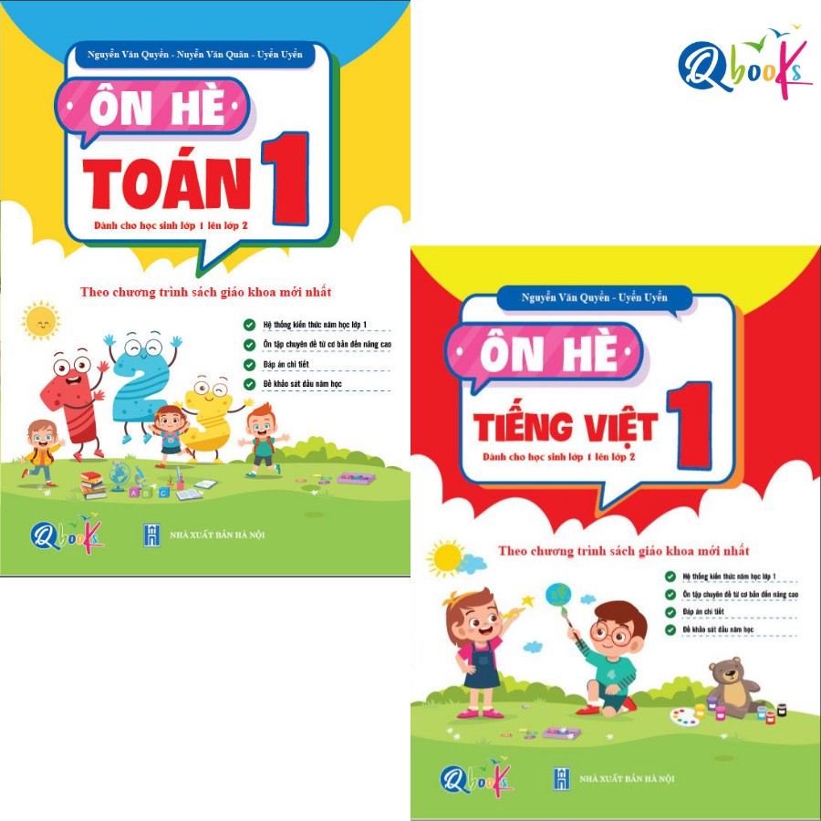 Sách - Combo Ôn Hè Toán và Tiếng Việt 1 - Chương Trình Mới - Dành cho học sinh lớp 1 lên 2