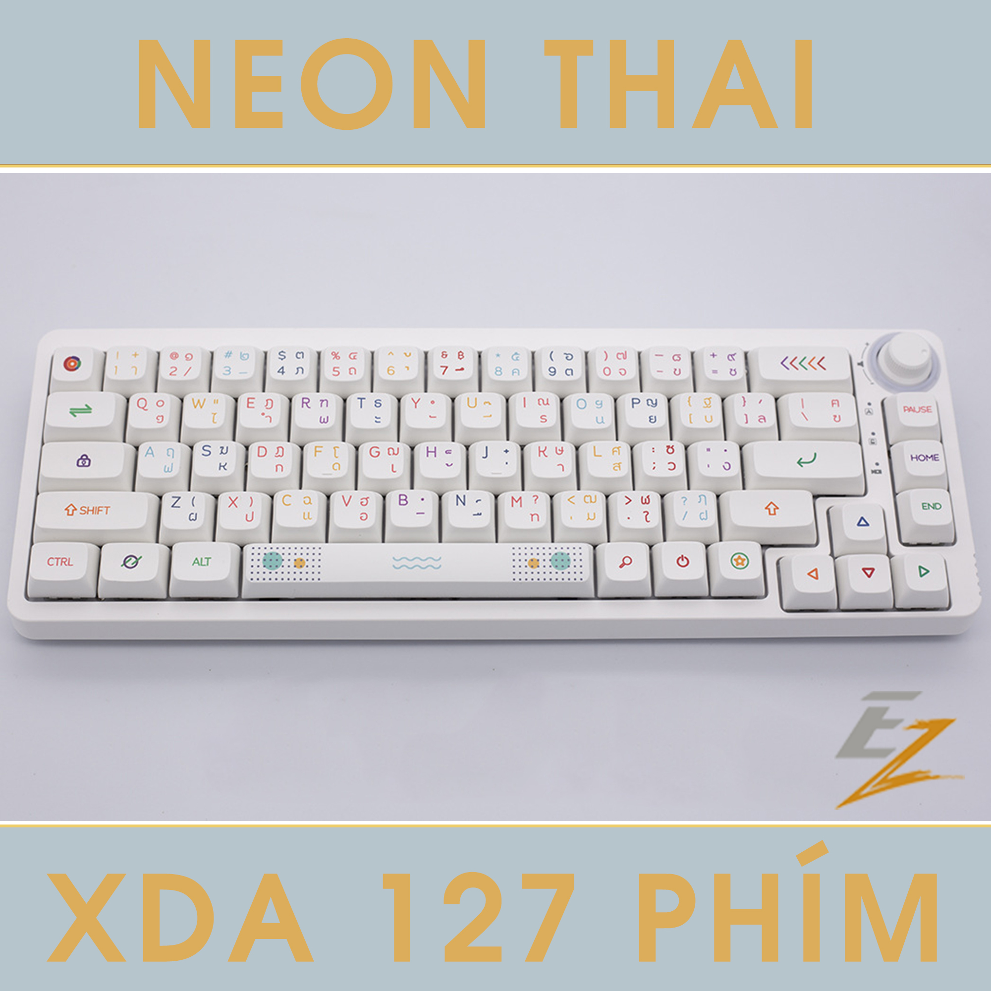 Keycap Cho Bàn Phím Cơ Neon Thái 127 Phím