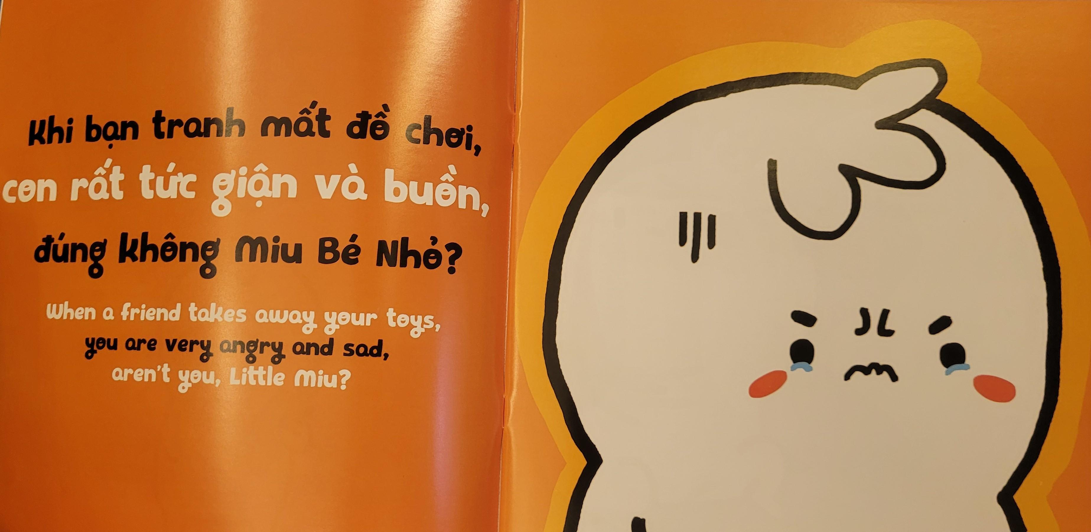 Sách Ehon Miu Bé Nhỏ Phần 1 Song Ngữ - Đừng Khóc Nhè Nhé