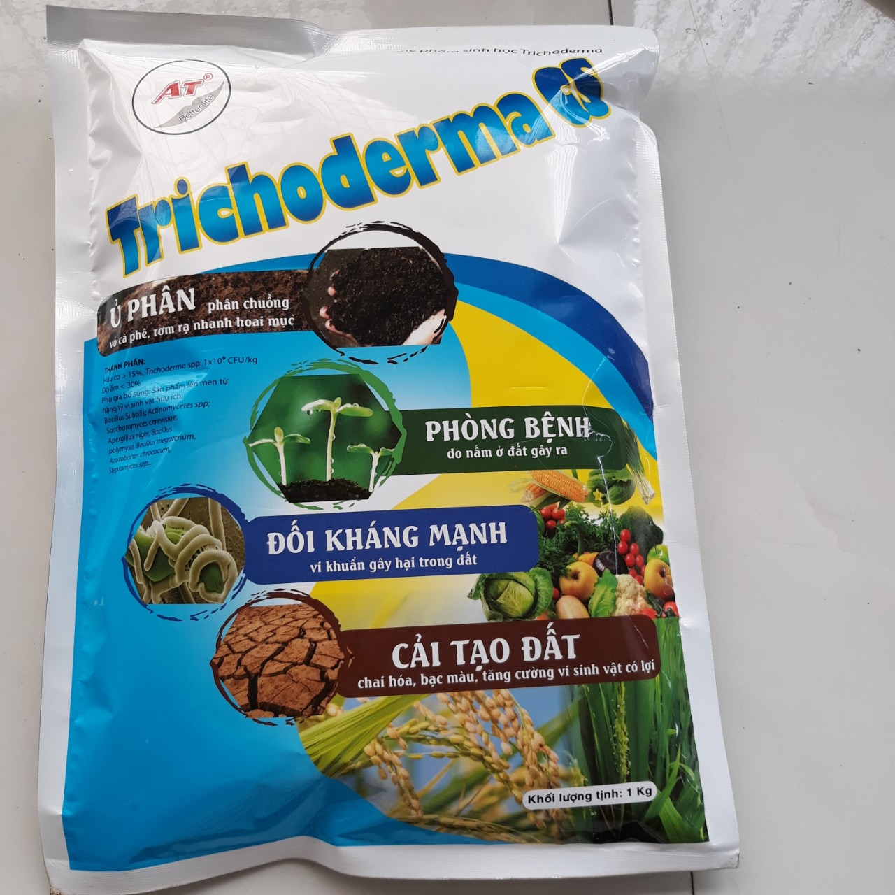 [Có sẵn] Chế phẩm sinh học Trichoderma - giúp phân, phòng bệnh hại, nấm bệnh sinh học, cải tạo đất - Trichoderma CS 1kg