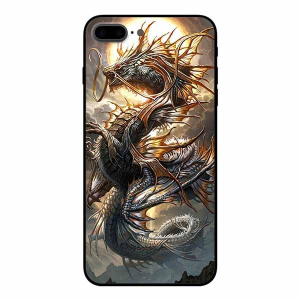 Ốp lưng in cho Iphone 7 Plus/ 8 Plus  Rồng Trăng