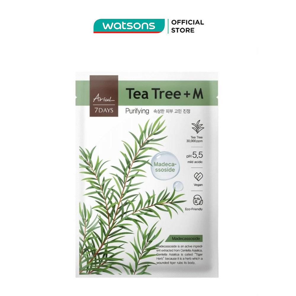 Mặt Nạ Ariul 7Days Tea Tree + Madecassoside Tràm Trà Giảm Mẩn Đỏ &amp; Cải Thiện Da Mụn 23ml